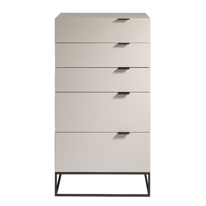 Chiffonier grey wood and black