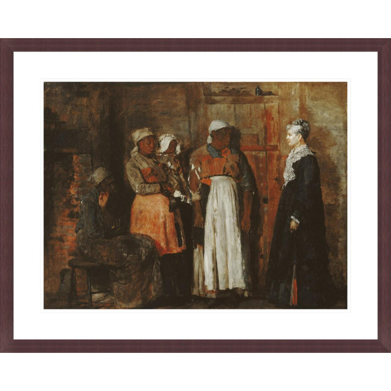 «A visit from the Old Mistress» par Winslow Homer, impression giclée encadrée, H 23,5 po x l 29,21 po