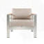Fauteuil club d'extérieur en aluminium