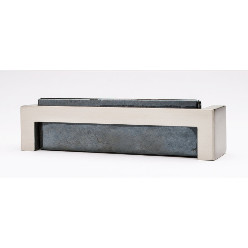 Skyline 5" Center to Center Bar Pull, Satin Nickel/Irid Black