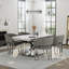 Chaise de salle à manger moderne et luxueuse avec accoudoirs rembourrés gris-820555436-820555410