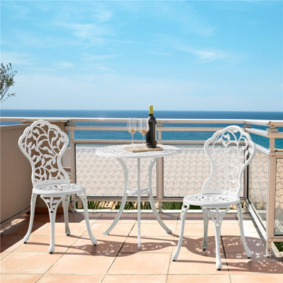 color  All Weather Table Set Antique Aluminium Bistro Dining Set