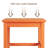 HDPS 19.6"W Outdoor Side Table Patio Table 250 lbs Load-bearing Weather-resistant Suitable for Patios and Porches,Orange-487509208