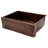 30" Hammered Copper Kitchen Apron Single Basin Sink with Matching Drain and Accessories