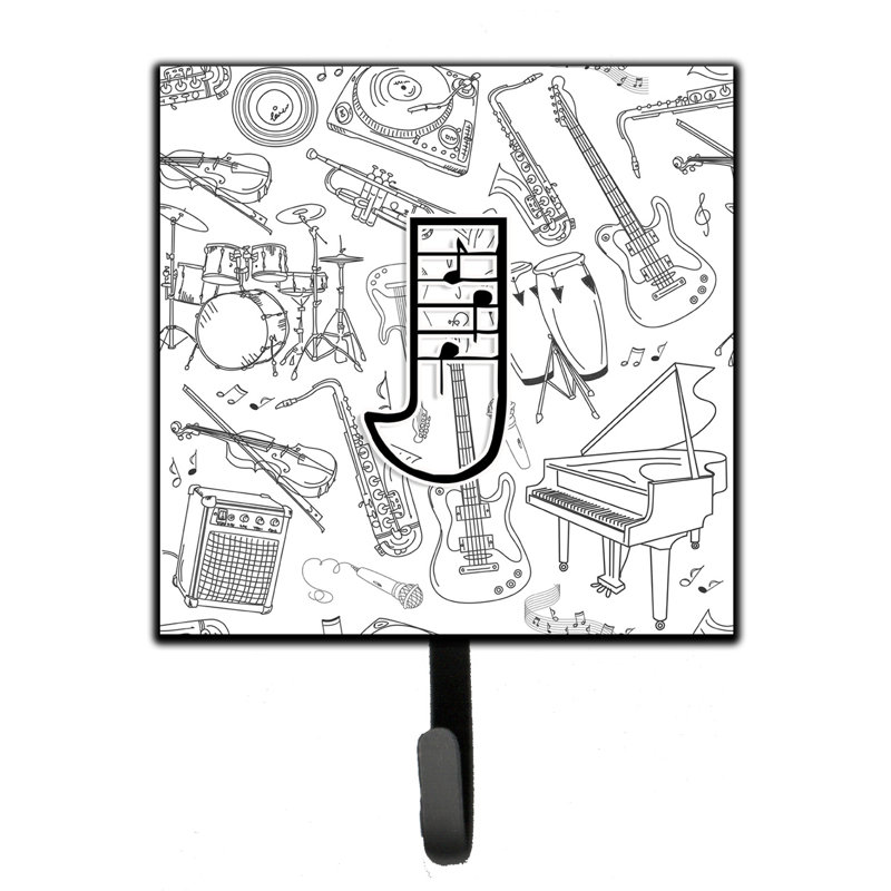 Porte-garde et crochet mural à lettres de notes musicales, J