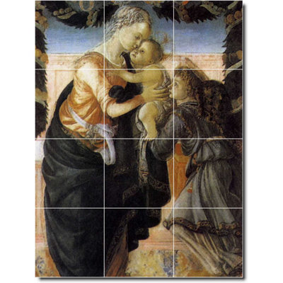 18" x 24" Ceramic Painting Decorative Mural Tile 6" x 6"