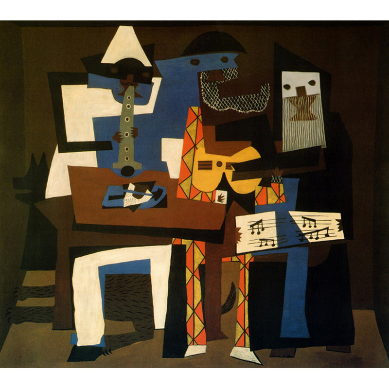Trois musiciens, H 15 po x l 17 po