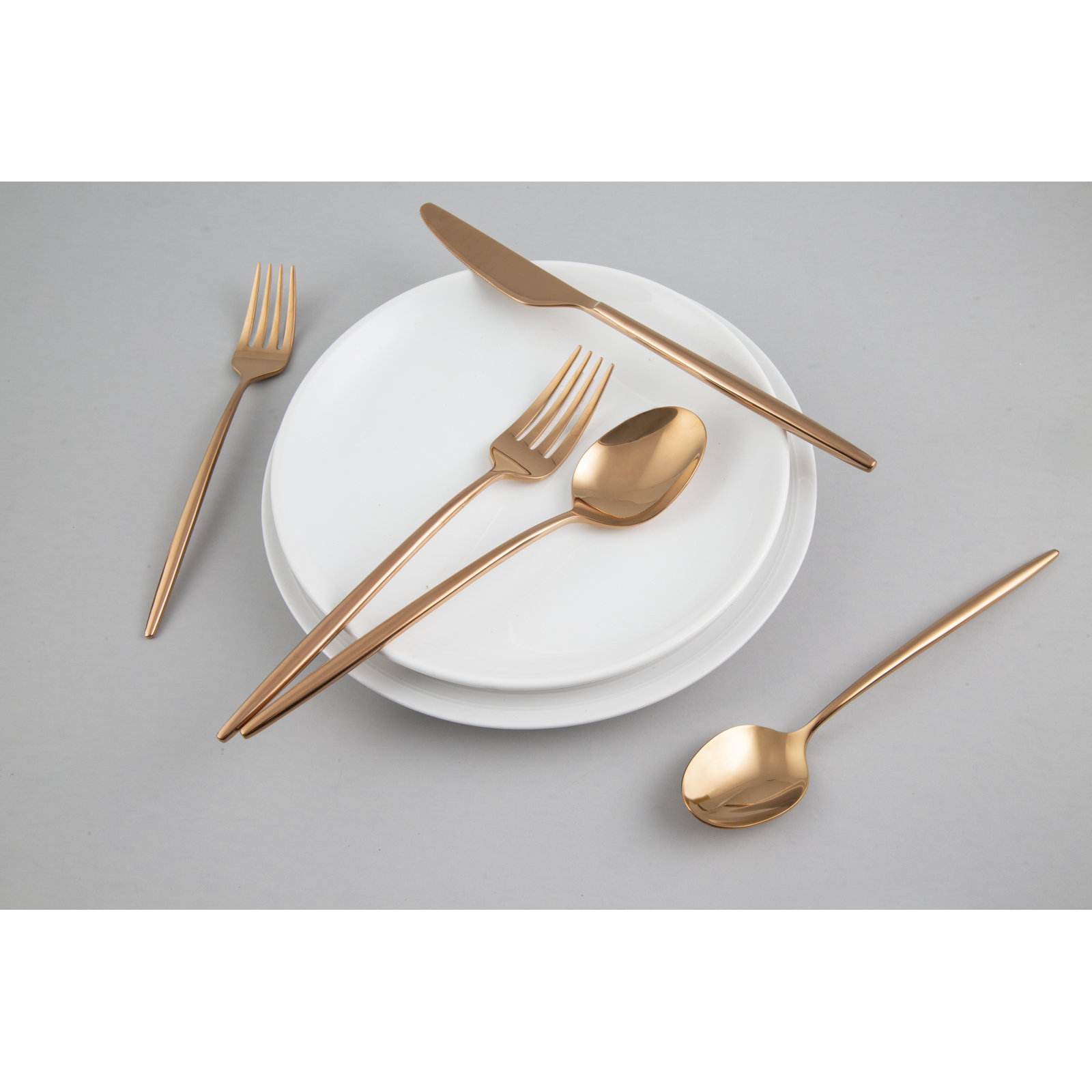 Barrona Stainless Steel Flatware, Copper
