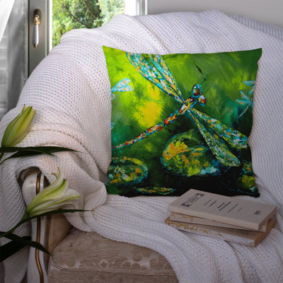 Dragonfly Outdoor Reversible Throw Pillow