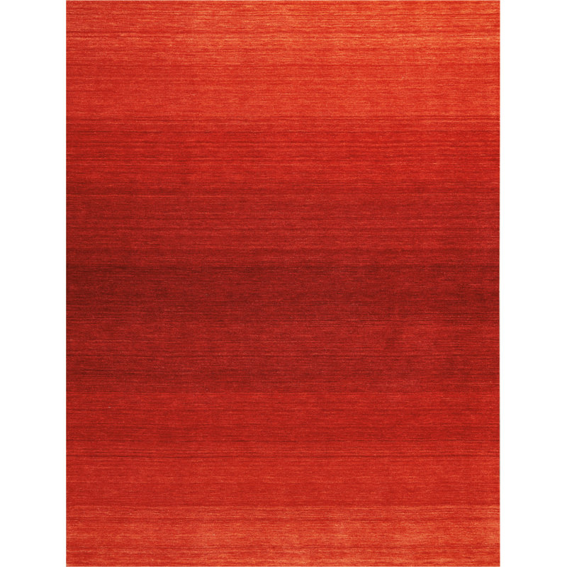 Solid Colour Wool Hand Woven Area Rug, Rectangle 160 x 226cm