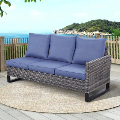 Deb 71.26'' Wide Straight Patio Sectional with Cushions