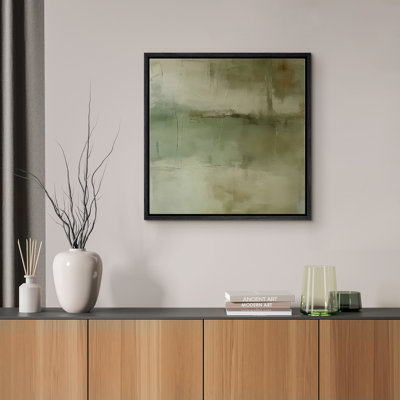 Reproduction d'art encadrée abstraite sur toile encadrée pour décor neutre