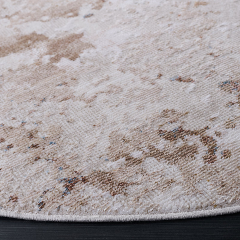 Ellwood Modern 204 Performance Abstract Rug, Round 6'5"