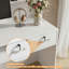 120cm Wide Reception Desk with Front LED Lights - 2 Lockable Drawers & Large Storage Cabinet