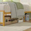 Single/Double Metal Platform Bed Frame With Upholstered Headboard And Footboard, No Box Spring Needed, Grey/Beige-275692836-282826323