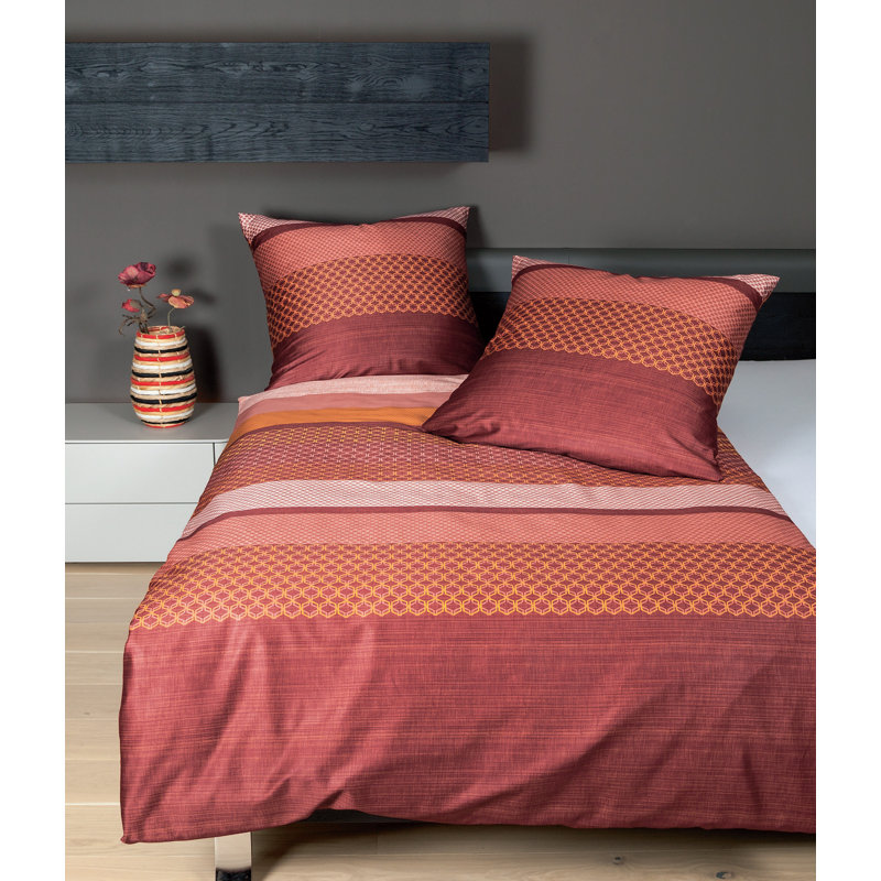 Striped Duvet Cover Set with Pillowcases Included, Green, 135 x 200cm Duvet Cover + 1 Pillowcase