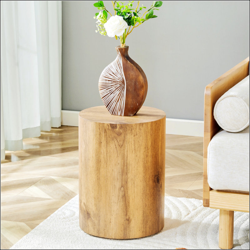 Table basse cylindrique Simple, H 15,7 po x L 11,8 po x l 11,8 po