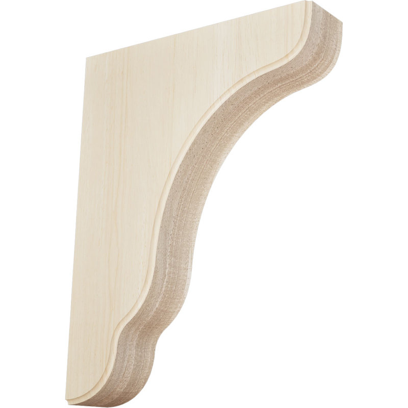 Support en bois Plymouth, Hévéa, H 9,5 po x l 1,75 po x P 7,25 po