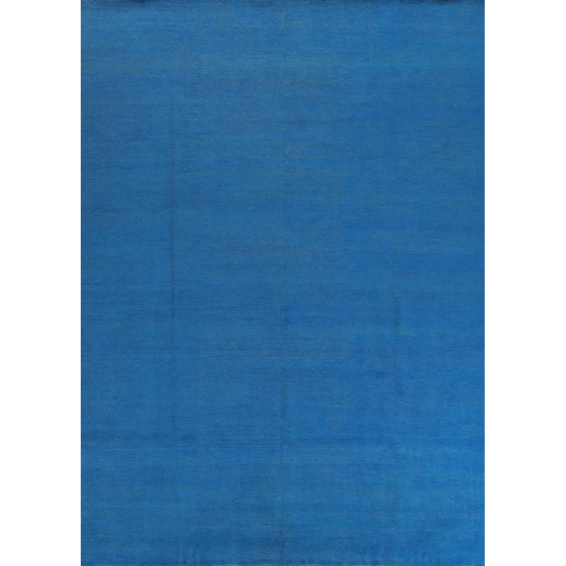 Tapis moderne bleu uni Gabbeh