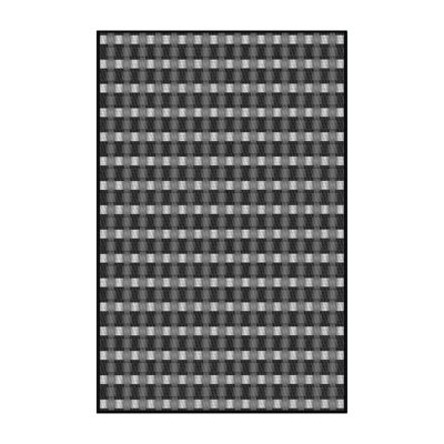 Tapis bleu foncé à motif
