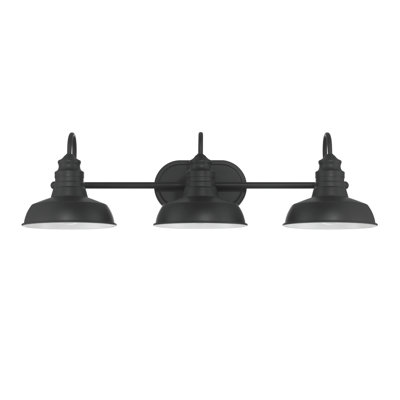 3-Light Industrial Chic Vanity Light Fixture