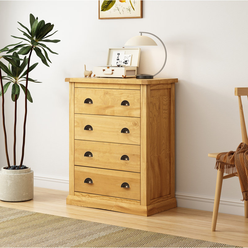 Sarkar 70cm W 4 - Drawer Chest of Drawers, Chamfered