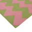 Pink & Green Chevron Dhurrie Cotton Rug - 8'10" x 11'10"