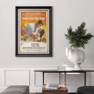 «Classic Gone With the Wind», affiche de film romantique, salon, chambre à coucher, bureau, impression sur toile, impression numérique sur toile.