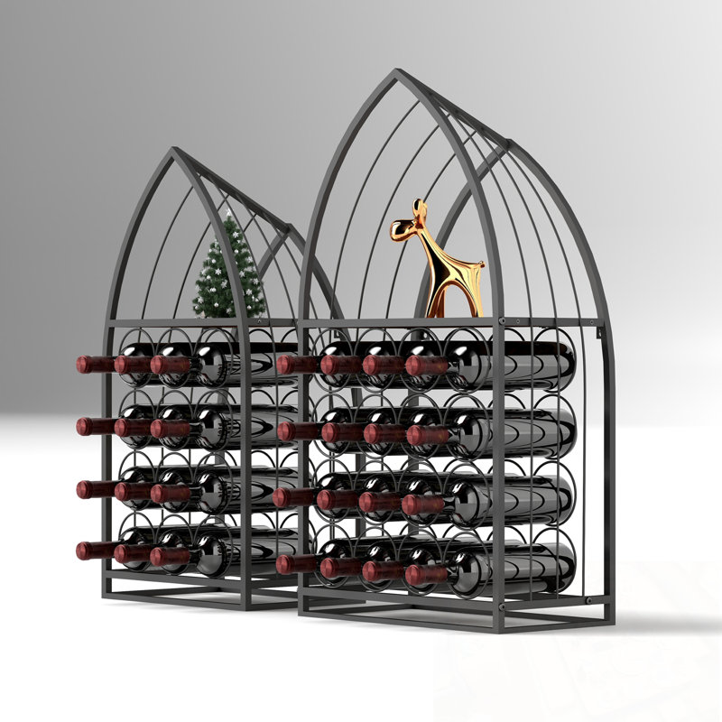 Armoire à vin 2 pièces en forme de voilier avec tablette ouverte