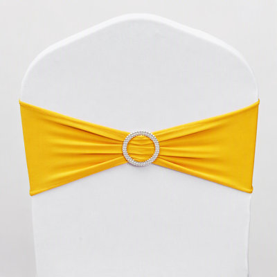 Stretch Spandex Chair Sashes with Round Buckle