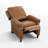 32.7'' Wide Classic and Comfort Top Grain Leather Push Back Recliner with Nailhead Trim ( Set of 2)-1609242141