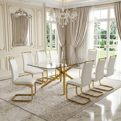 Alcester Dining Table And Faux Chair Sets