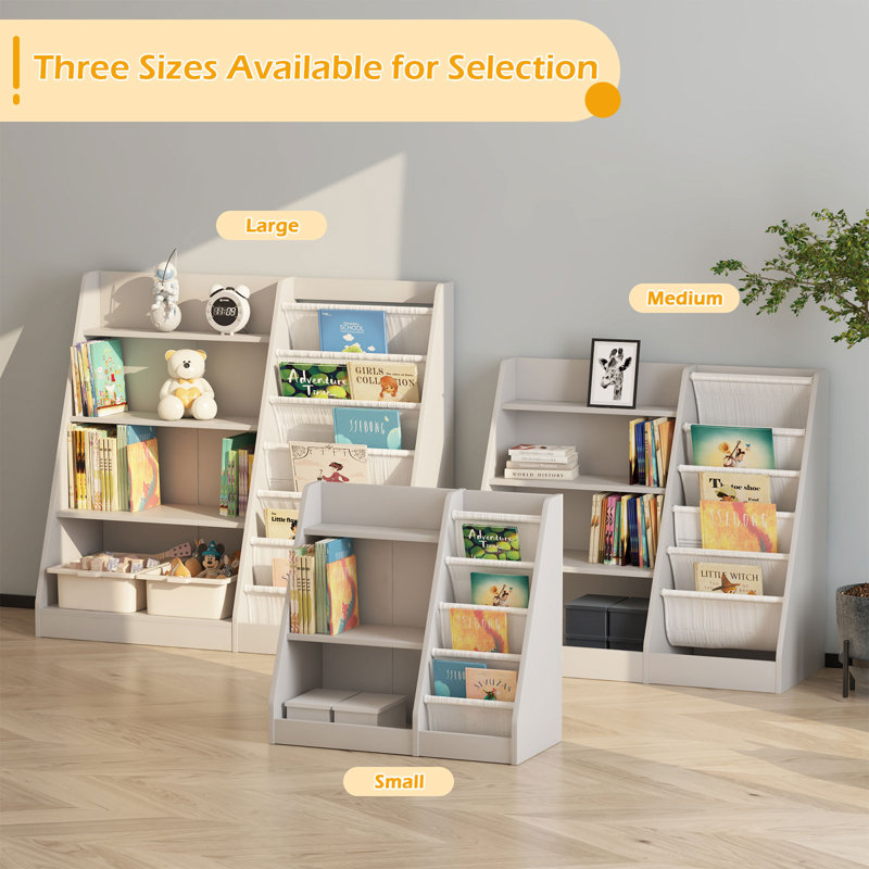 Standard Bookcase, (3 Shelves) 60cm H x 64cm W x 30cm D, Grey