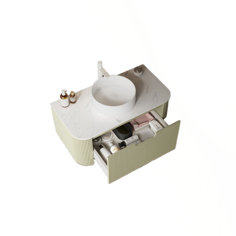 Meuble-lavabo moderne avec matériaux de qualité supérieure et rangement spacieux