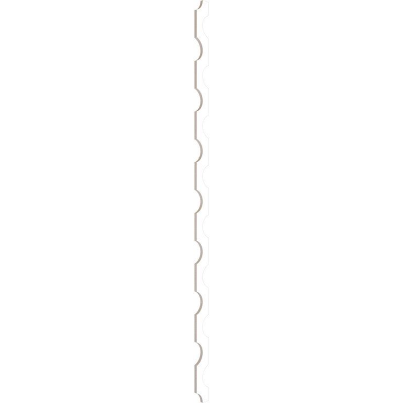 Ensemble de panneau mural décoratif à lattes réglables en PVC Pomeroy, H 94 po x l 3,87 po x P 0,37 po