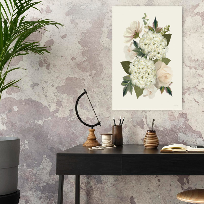 Art hortensia héritage contemporain, H 24 po x l 16 po