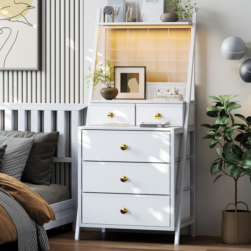 48cm W 5 - Drawer Chest of Drawers, White