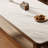 White Rectangular Sintered Stone + Solid Wood Double Pedestal Dining Table-1110138458