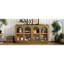 Buffet de rangement à 4 portes avec portes en verre Old Pine Conception arquée gracieuse. Vaste capacité. Tablettes réglables. Structure. Capacité de charge de 200 lb. Capacité de charge de 52 tablettes et stabilité de dessous de 250. Trou de câble