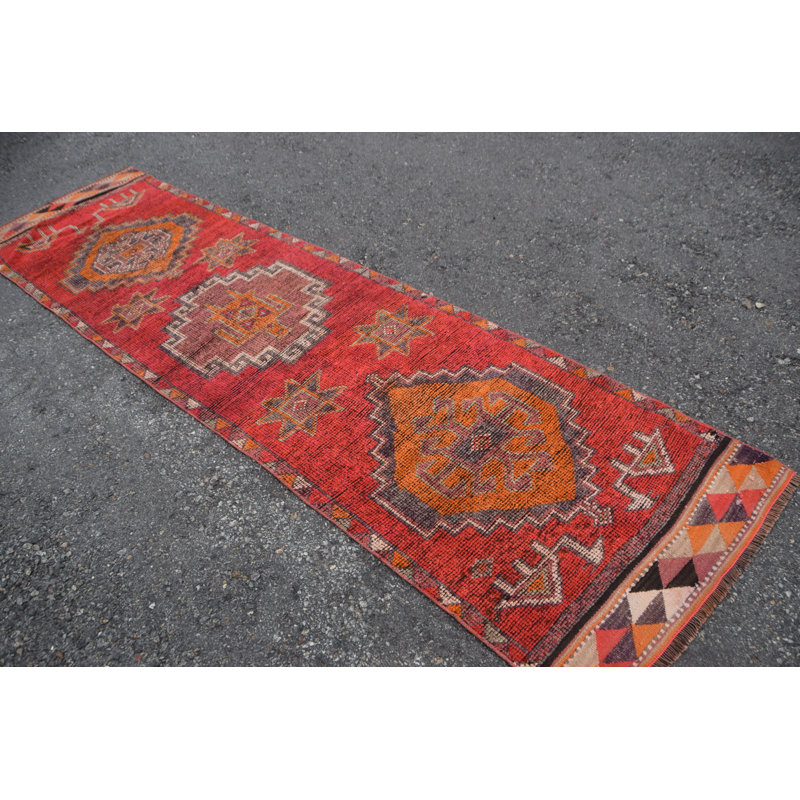 Tapis turc antique Herki idéal pour les cuisines et les couloirs en matériaux organiques