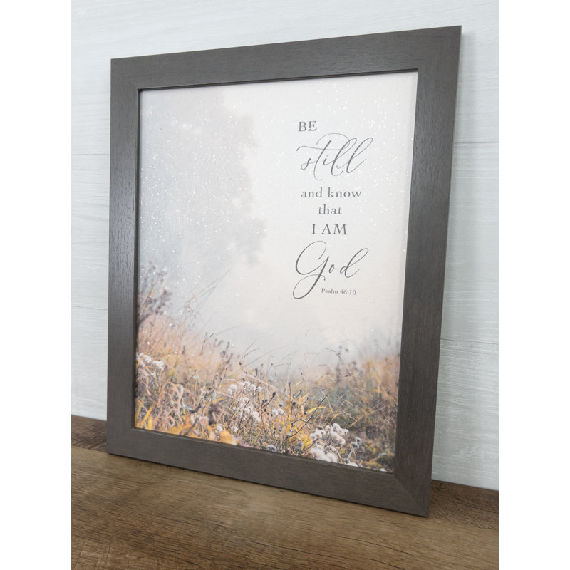 Be Still and Know That I Am God Fall Floral, H 16 po x l 13 po x P 1 po