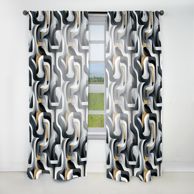 Essence monochrome I - Rideau moderne - Velours obscurcissant - 1 panneau