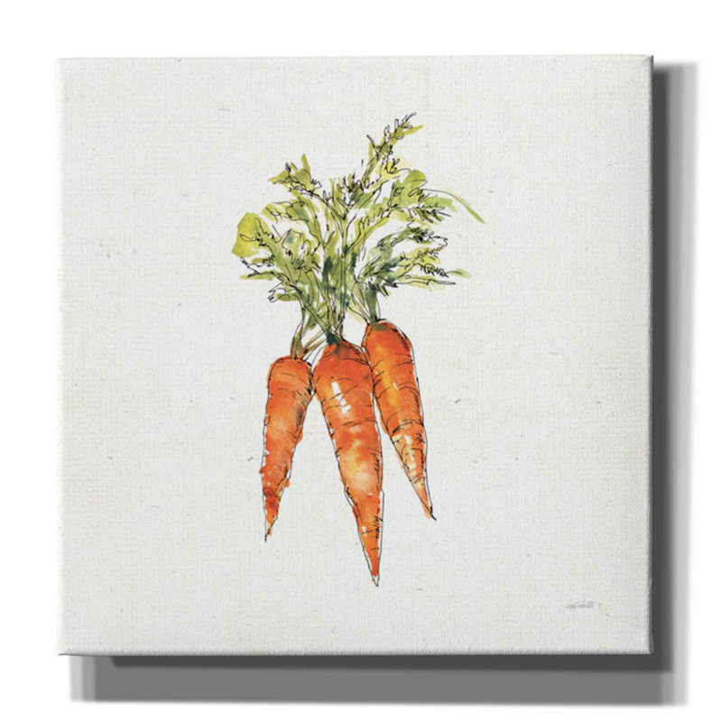 «Veggie Market V Carrots» par Anne Tavoletti, art mural sur toile, H 26 po x l 26 po x P 1,5 po