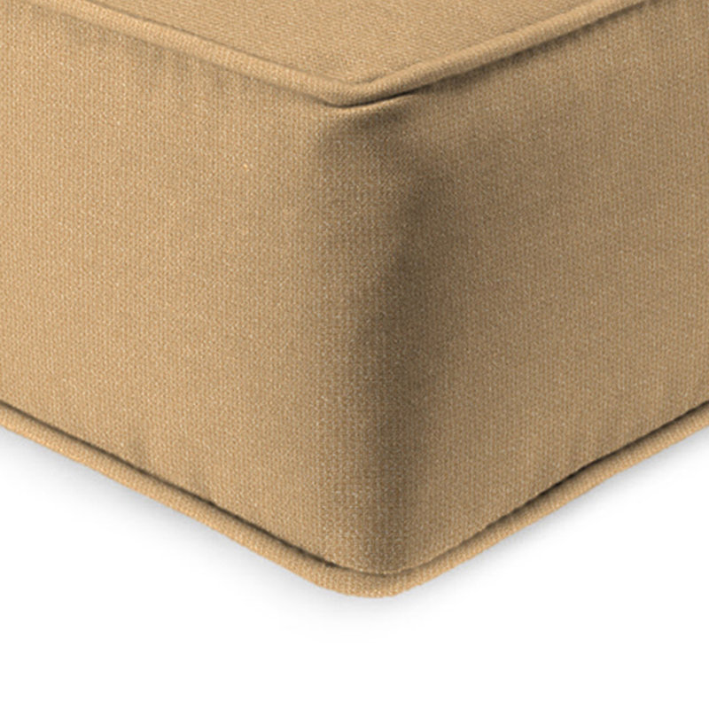 24" x 47" Outdoor Deep Seat Chair Cushion with Welt, Brown