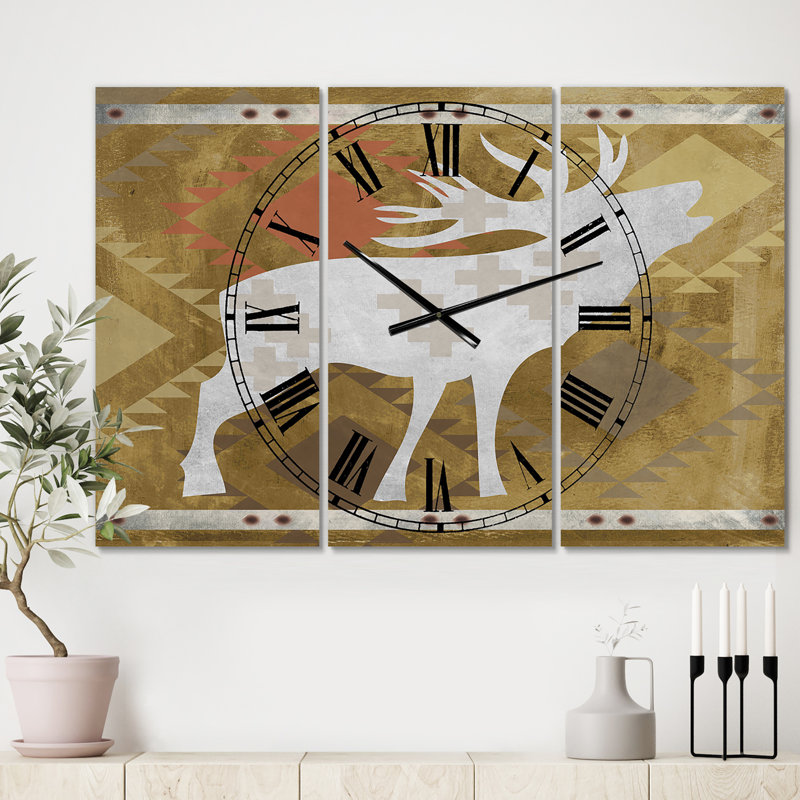 Horloge murale surdimensionnée à 3 panneaux