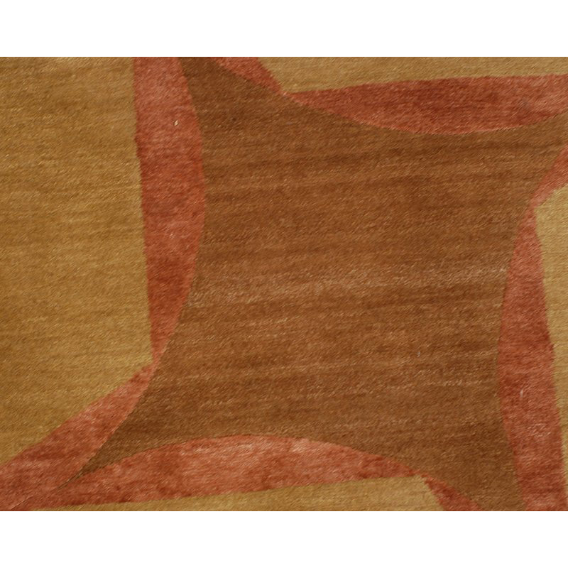 Tranquility Geometric Area Rug in Brown/Pink, Rectangle 8' x 10'