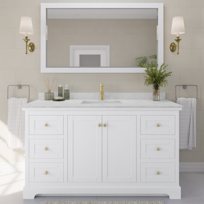Ensemble de meuble-lavabo simple 60 po avec miroir Avery