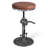 Jeptha Swivel Upholstered Adjustable Height Counter Stool with Metal Frame