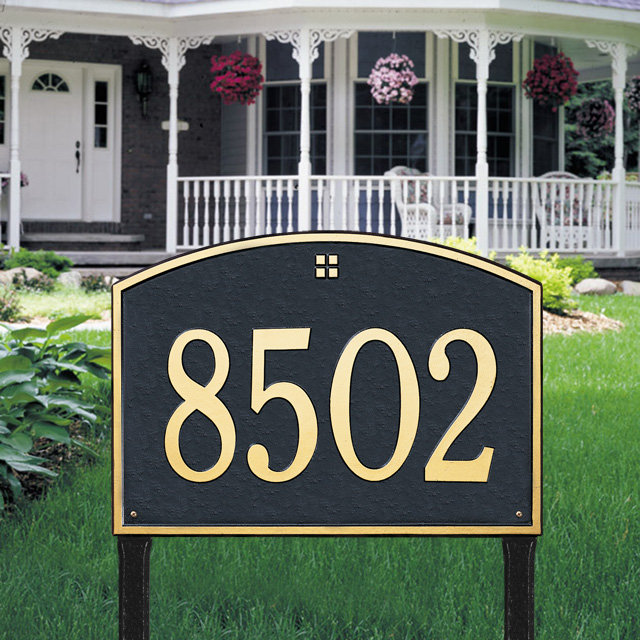 Cape Charles 1-Line Lawn Address Sign, Antique Copper, Yes