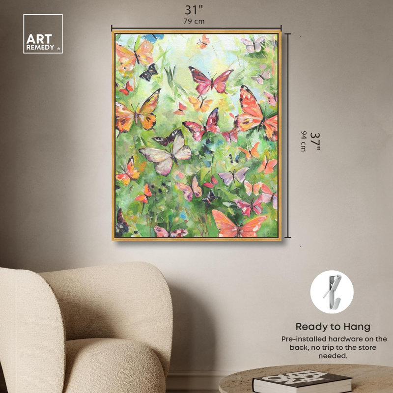 «Doll Memories - Summer Days», reproduction d'art sur toile par Art Remedy, cadre doré, 30 x 36, H 37 po x l 31 po